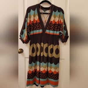 Dress with a plunging neckline